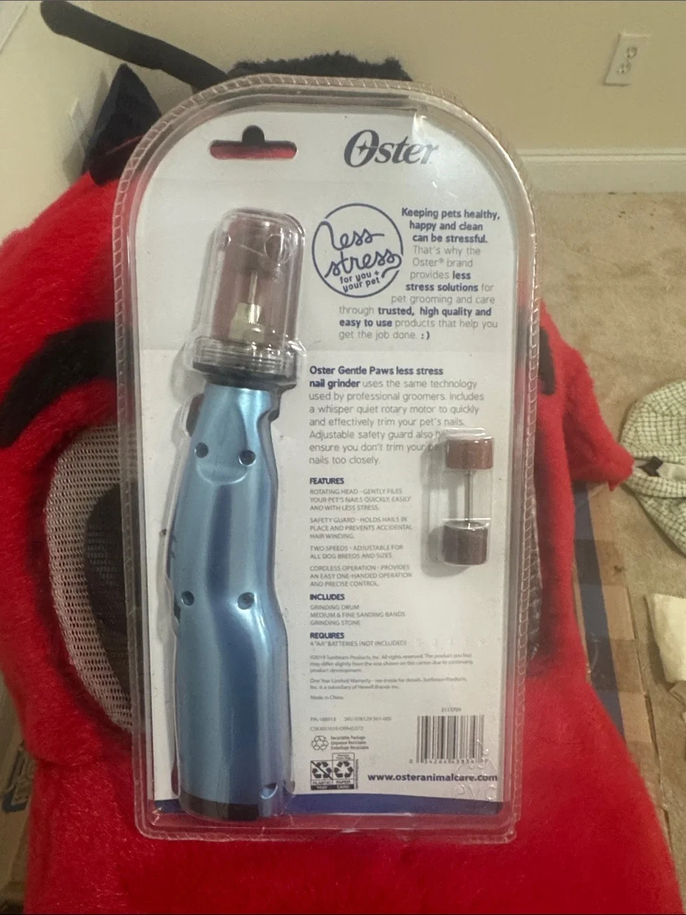 Oster Gentle Paws Nail Grinder in Light Blue for Small Pets